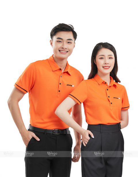 Áo phông đồng phục Subtle Polo màu cam