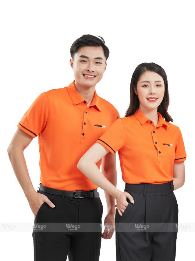 Áo phông đồng phục Subtle Polo màu cam