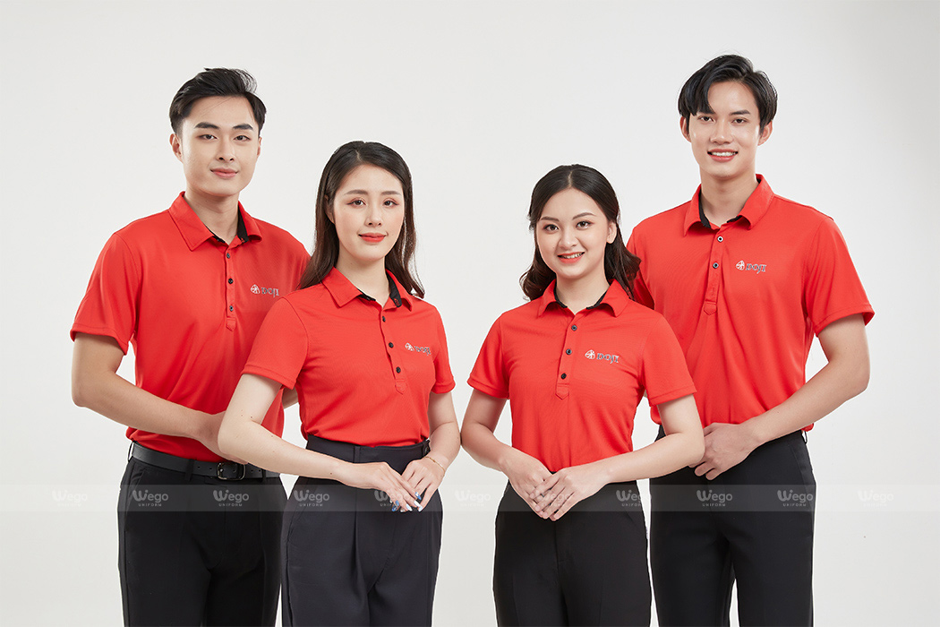 Áo Thun Phông Đồng Phục Subtle Polo Màu Đỏ - Đồng Phục Wego Uniform