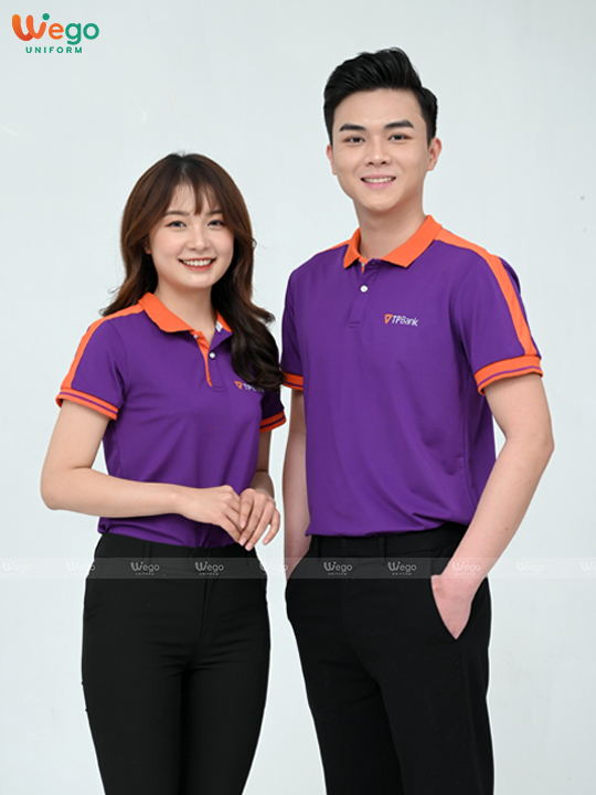 Áo phông đồng phục Strong Polo màu tím