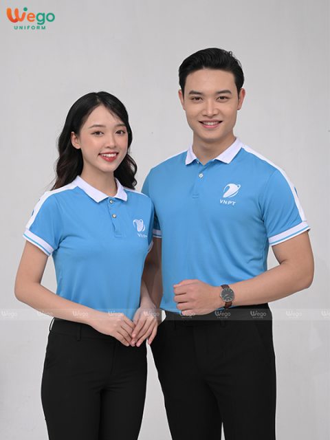 Áo phông đồng phục Strong Polo màu xanh dương