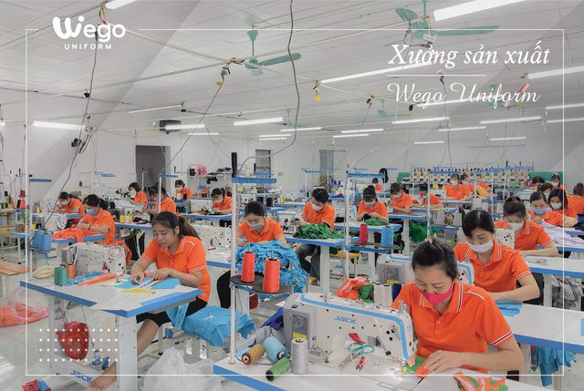 Xưởng sản xuất đồng phục Wego tại Nam Định với quy mô lớn