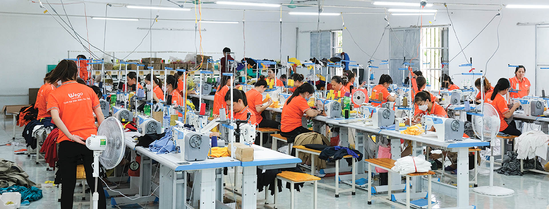 Xưởng sản xuất đồng phục Wego với quy mô rộng lớn