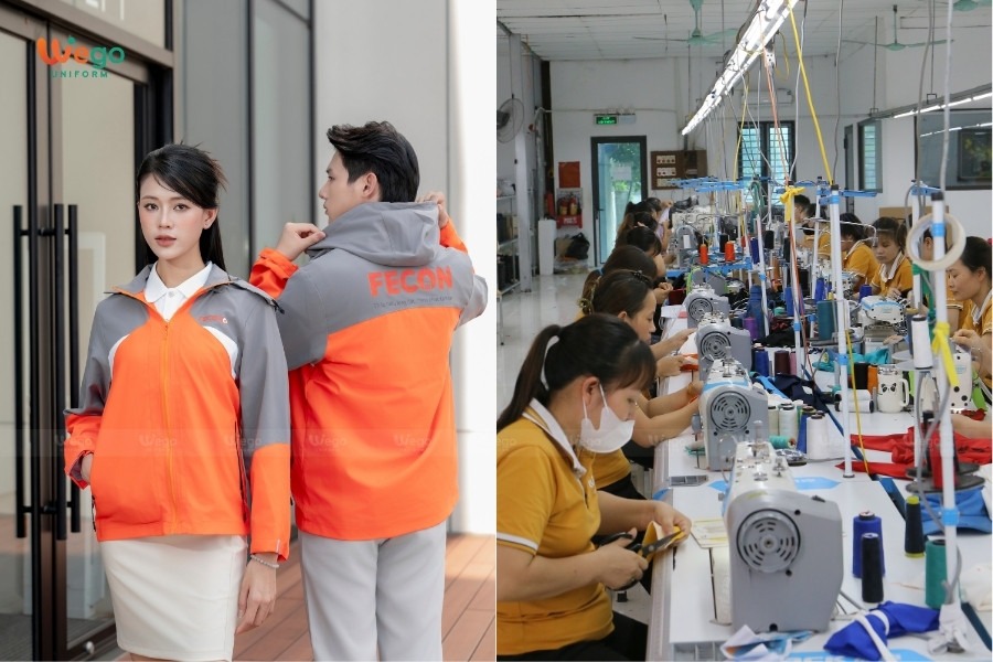 may dong phuc ao khoac