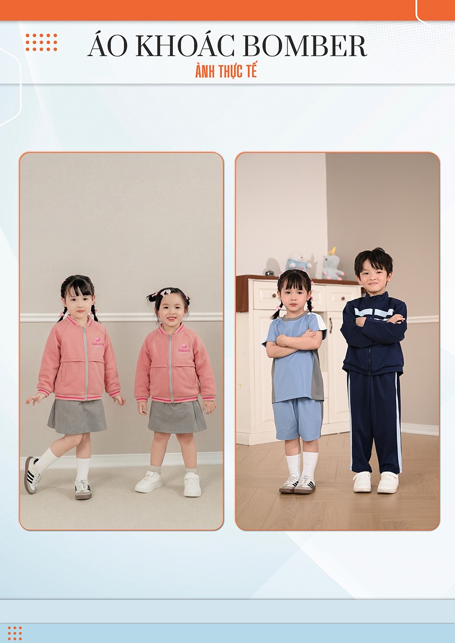 ao khoac bombe dong phuc mam non