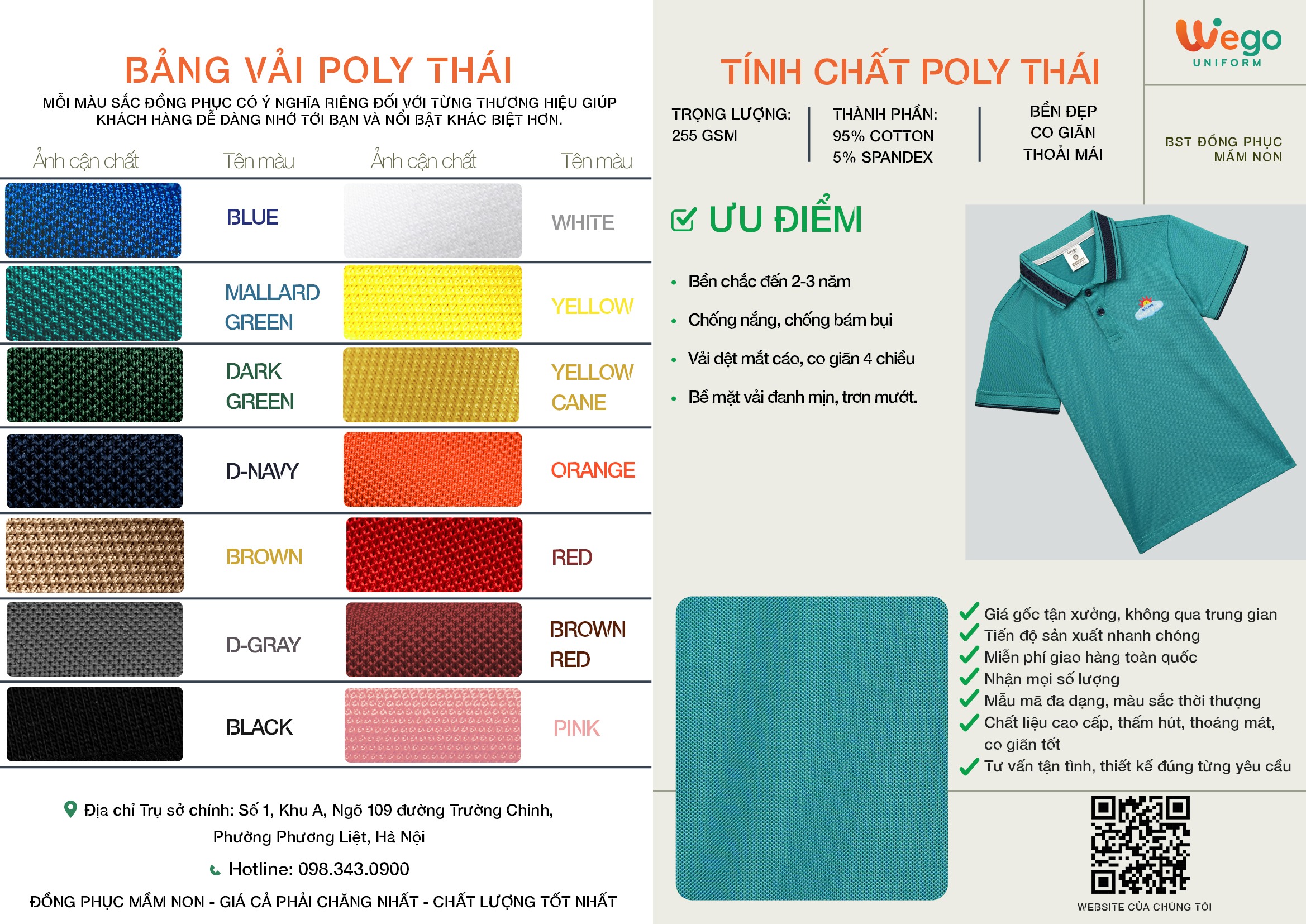 ao thun dong phuc mam non mau ly