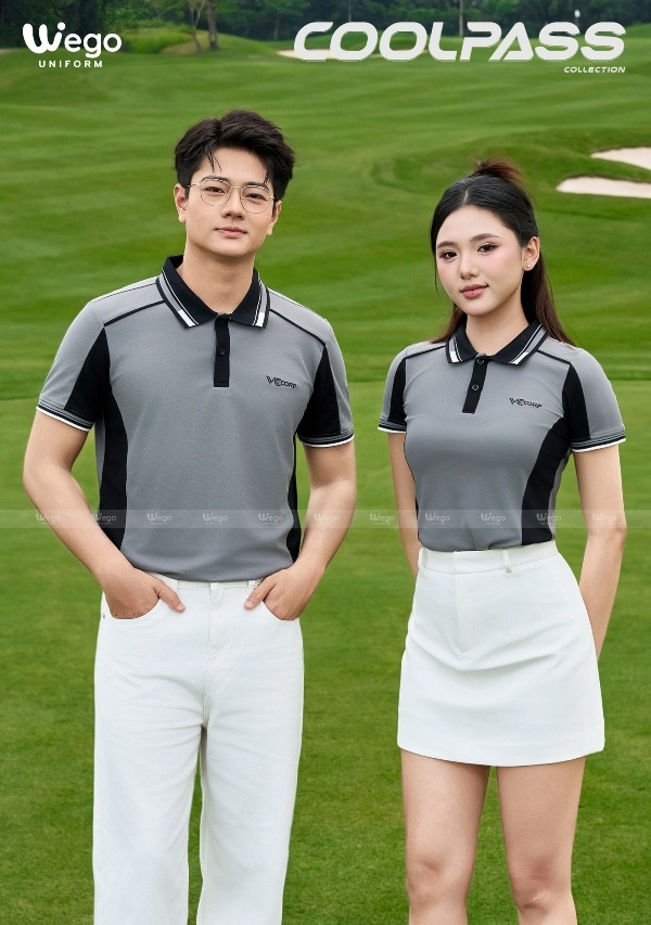 Áo thun phông đồng phục Coolpass màu xám