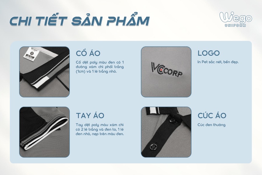 ao thun phong dong phuc coolpass màu xám