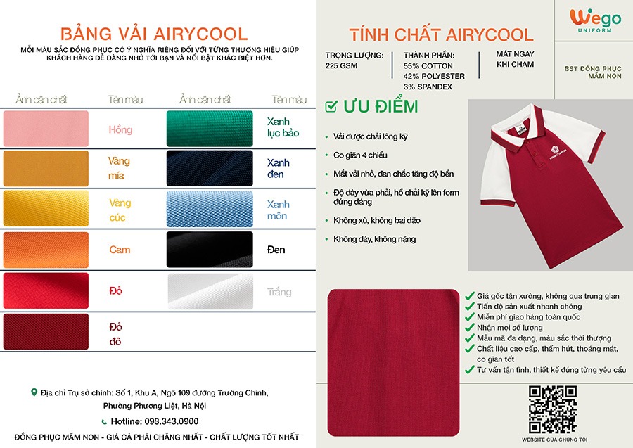 ao thun phong dong phuc mam non do do phoi trang