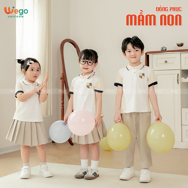 ao thun phong dong phuc mam non mau gao trang