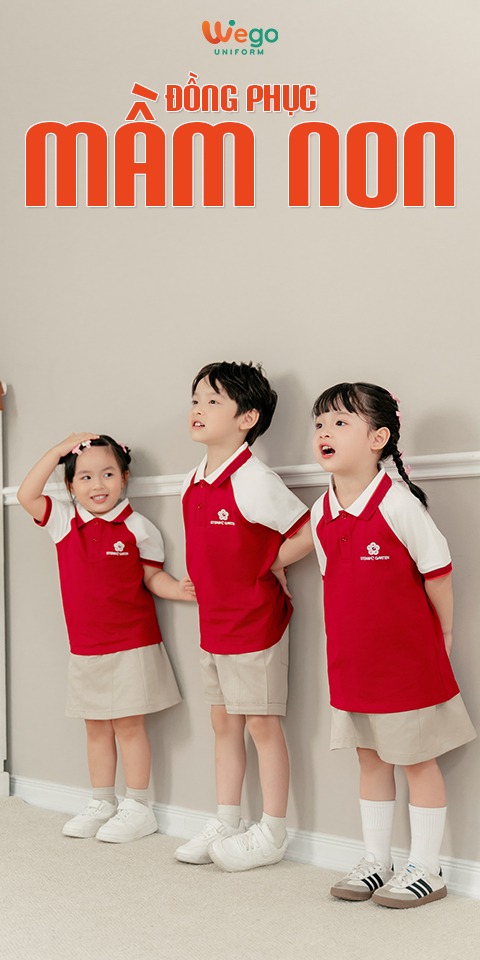 ao thun phong dong phuc mam non do do phoi trang