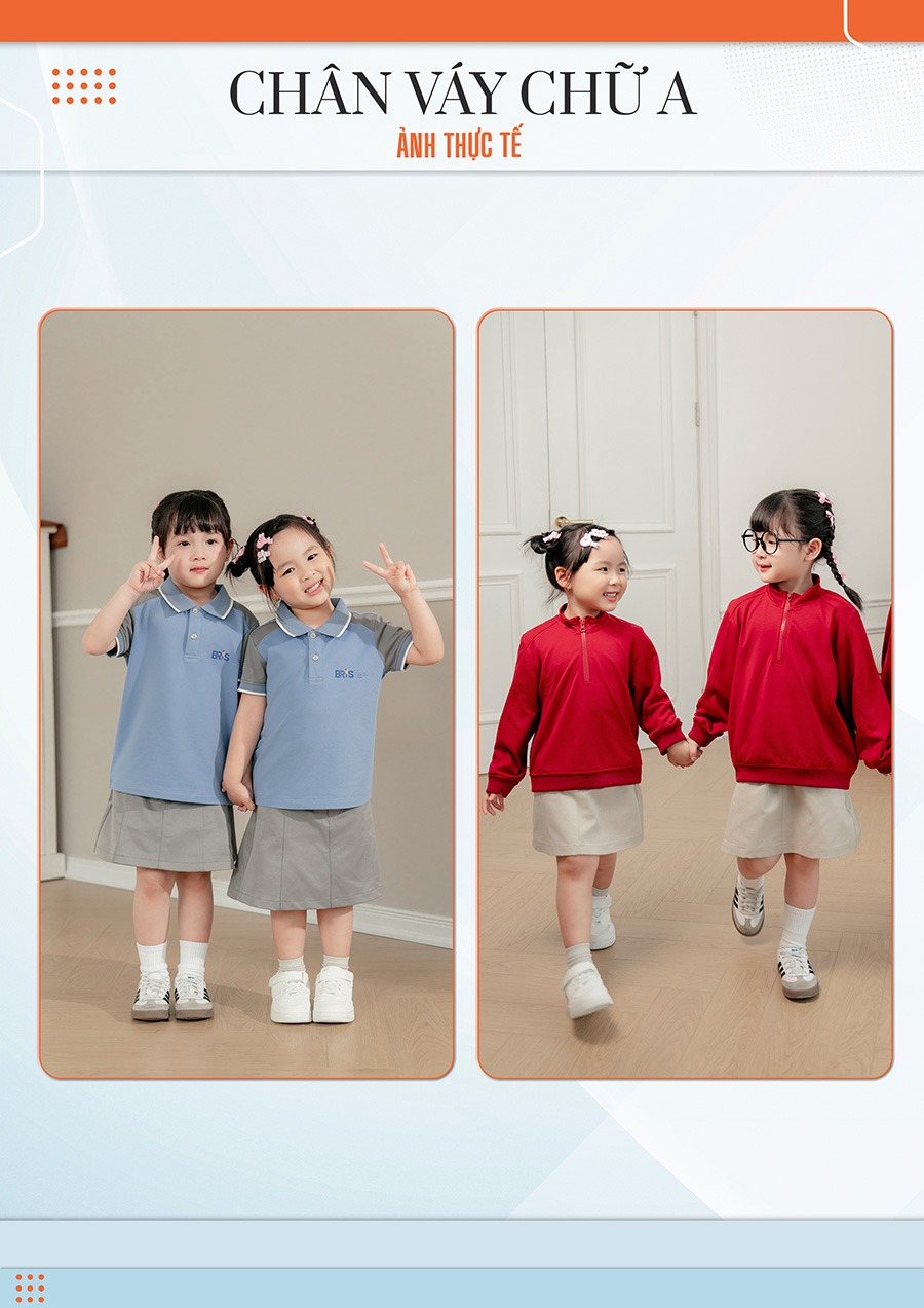 chan vay chu a dong phuc mam non mau be