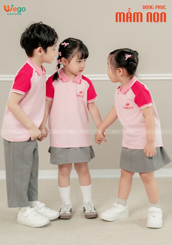 Quần âu đồng phục mầm non màu ghi