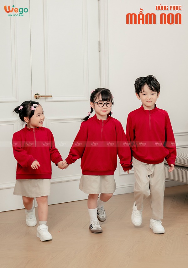 Quần âu đồng phục mầm non màu be sữa