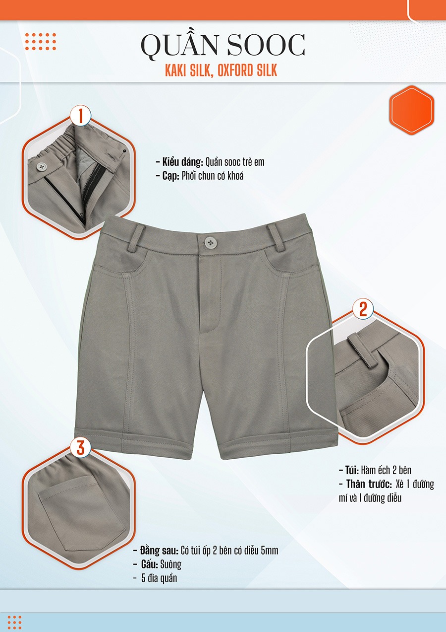 quan sooc dong phuc mam non mau ghi