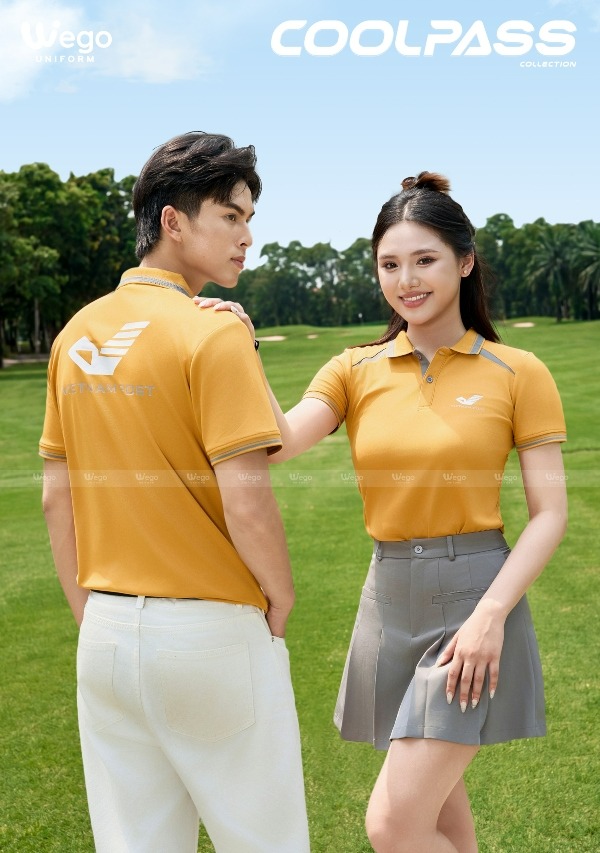 Áo thun phông đồng phục Coolpass màu vàng mía