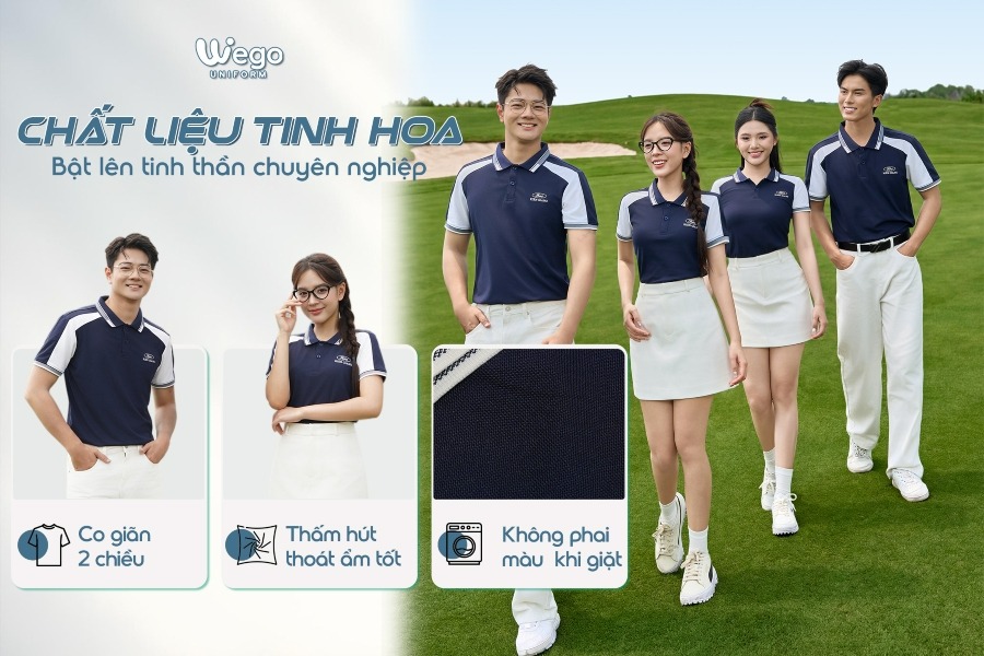 ao thun phong dong phuc coolpass xanh den