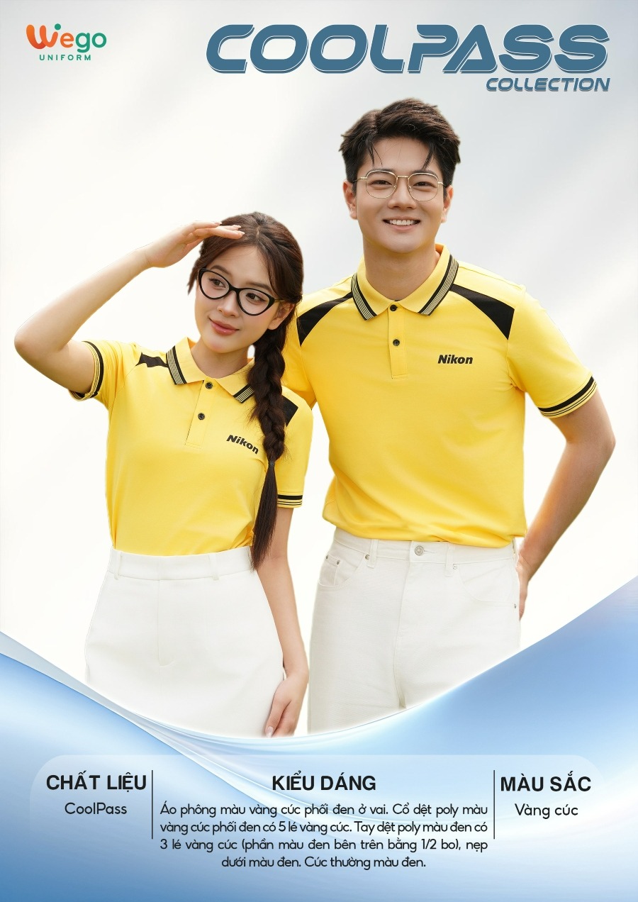 ao thun phong dong phuc coolpass vang cuc