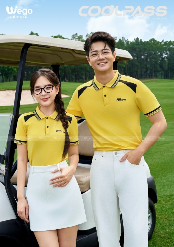 Áo thun phông đồng phục Coolpass màu vàng cúc