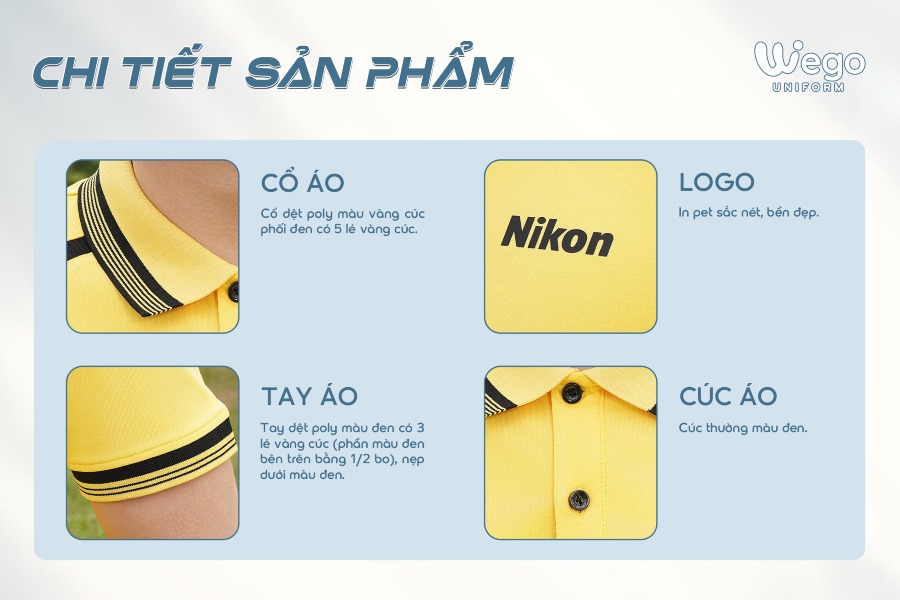 ao thun phong dong phuc coolpass vang cuc