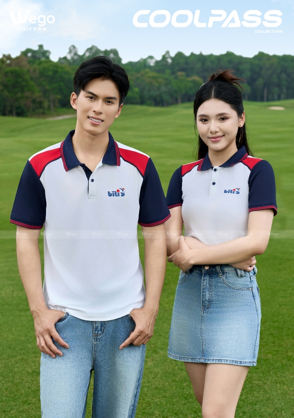 Áo thun phông đồng phục Coolpass màu trắng 01